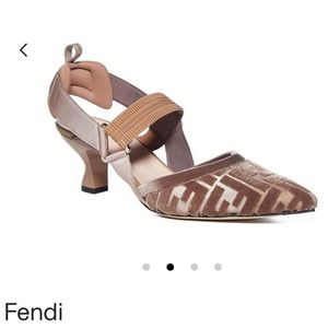 Fendi Colibri Velvet Slingback Pump